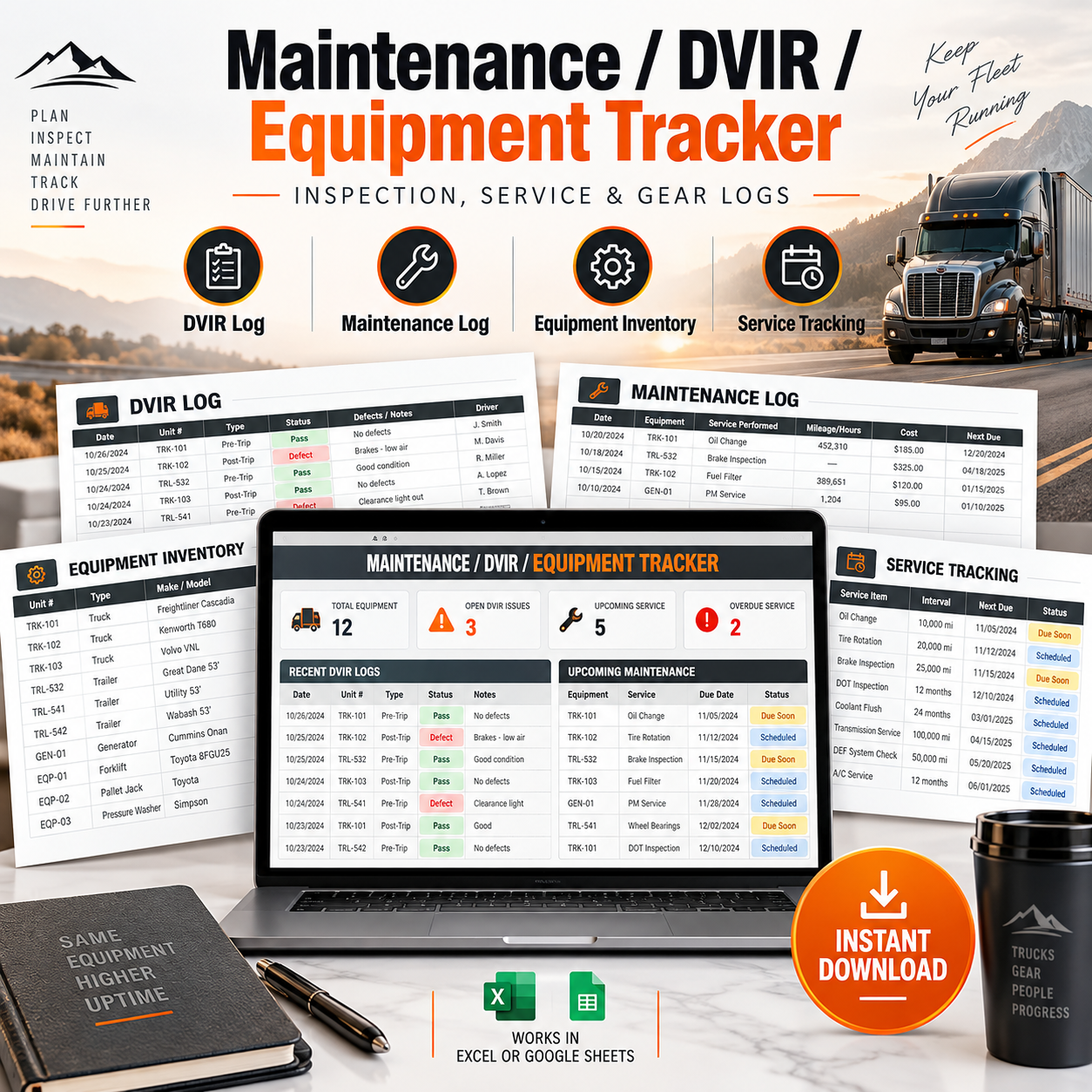 Maintenance / DVIR / Equipment Program product preview